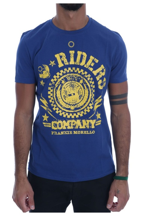 Férfi póló, Frankie Morello, pamut, kék, M