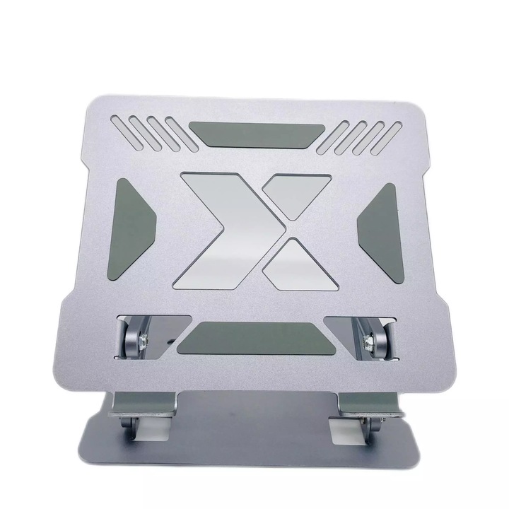 Алуминиева стойка MTP X за телефон/таблет, сгъваема, регулируем ъгъл на наклона, сребриста
