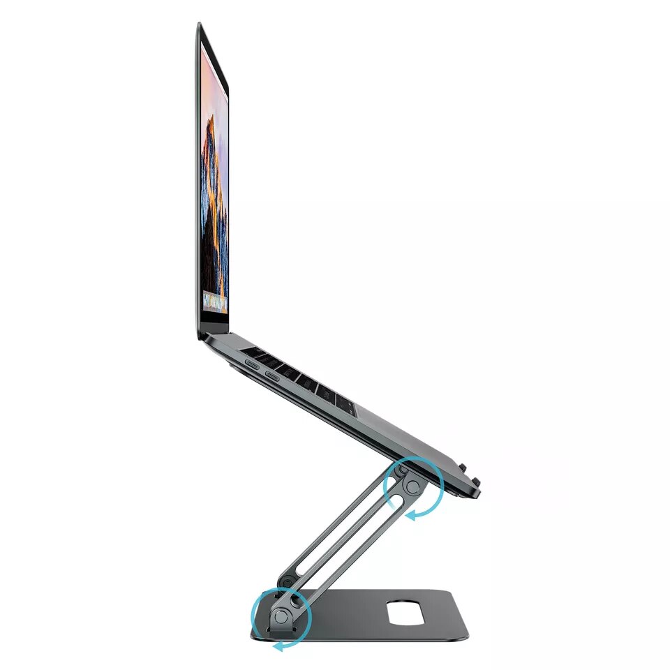 Stand reglabil pentru laptop MTP, Aluminiu, unghi inclinare reglabil ...