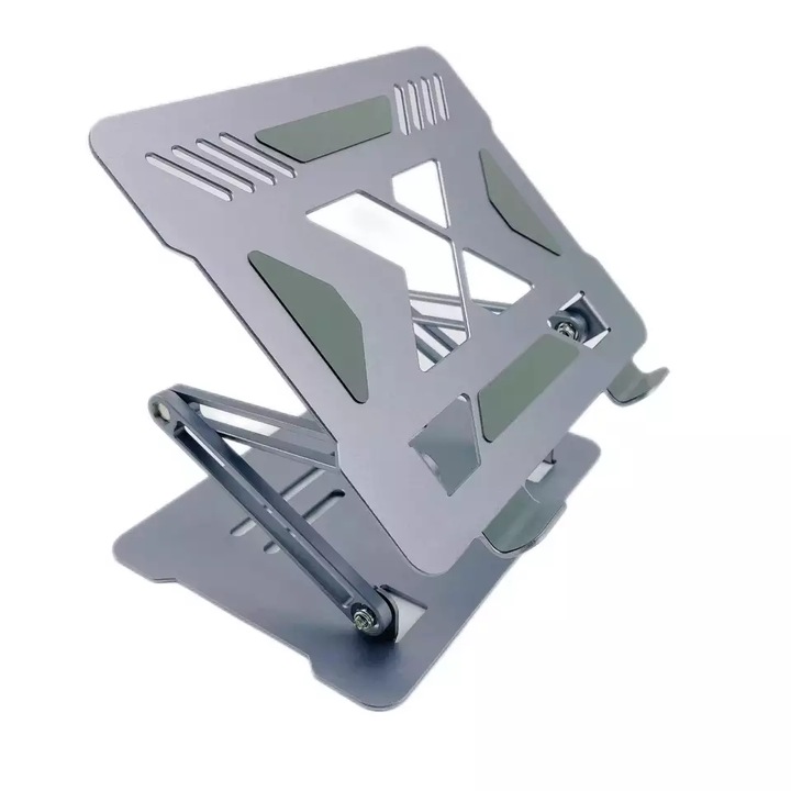 Stand Aluminium MTP X pentru Telefon/Tableta, Pliabil, Unghi de inclinare reglabil, Space Gray