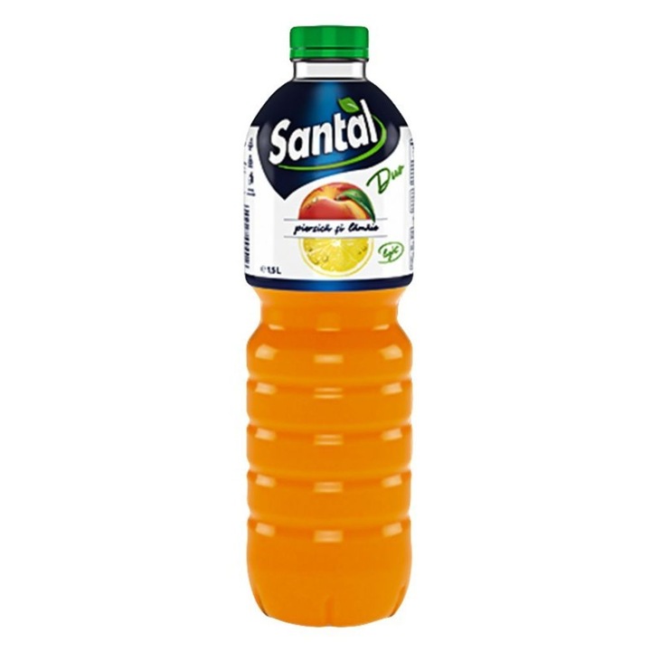 Негазиран сок Santal Duo Light, с вкус на праскова и лимон, Количество 1500 мл