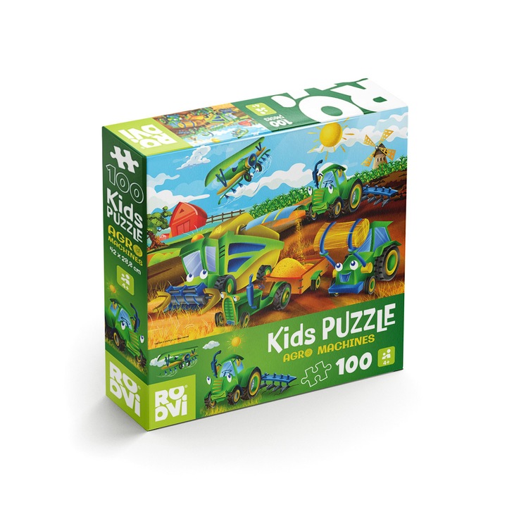 Puzzle ROOVI Kids 100 db Agro Machines