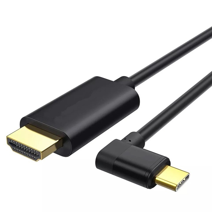Кабел USBC HDMI RikBo® 4K 30Hz, 1.8m USB 3.1 Type C Thunderbolt 3, 4