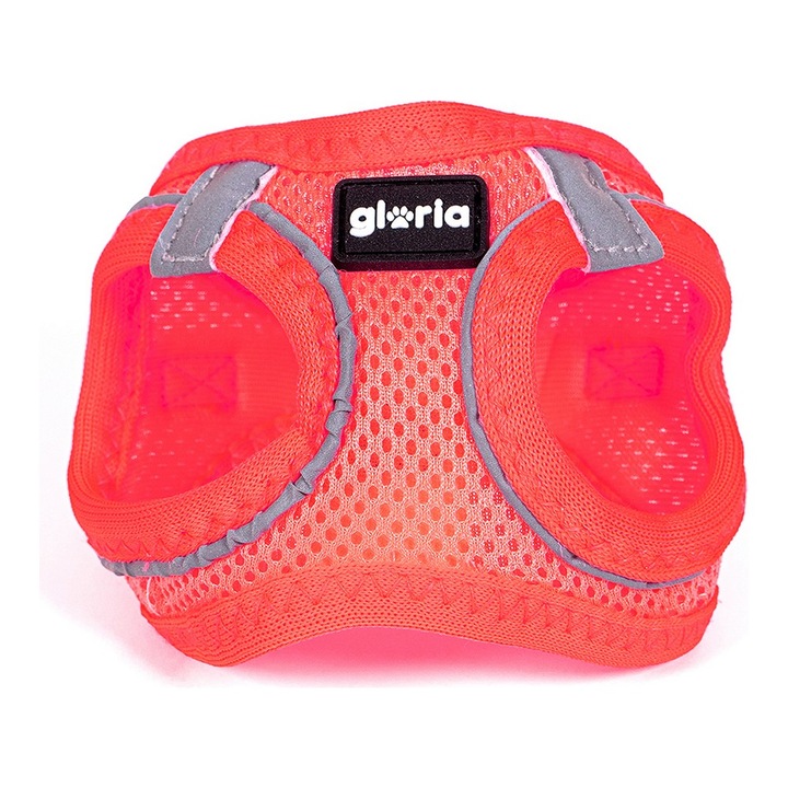 Lesa pentru caini Gloria Air Mesh Trek Star, reglabila, roz, marimea XXXS