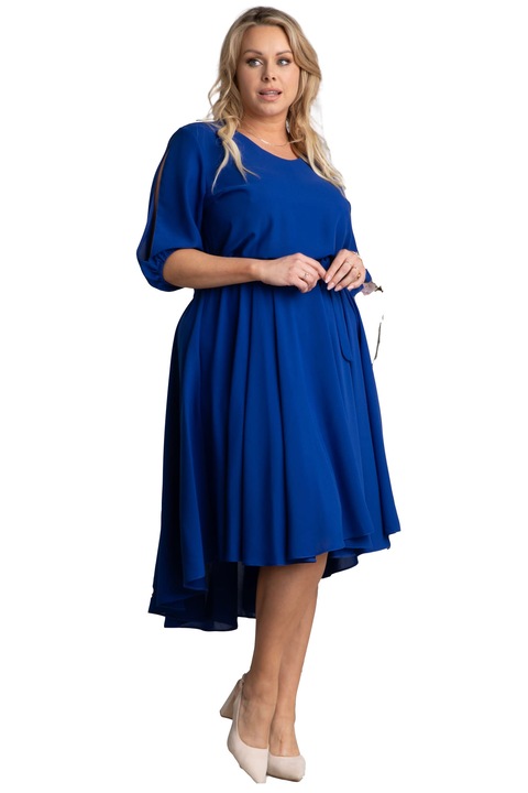 Rochie eleganta cu trena Olivia, Karko, Poliester, Albastru electric