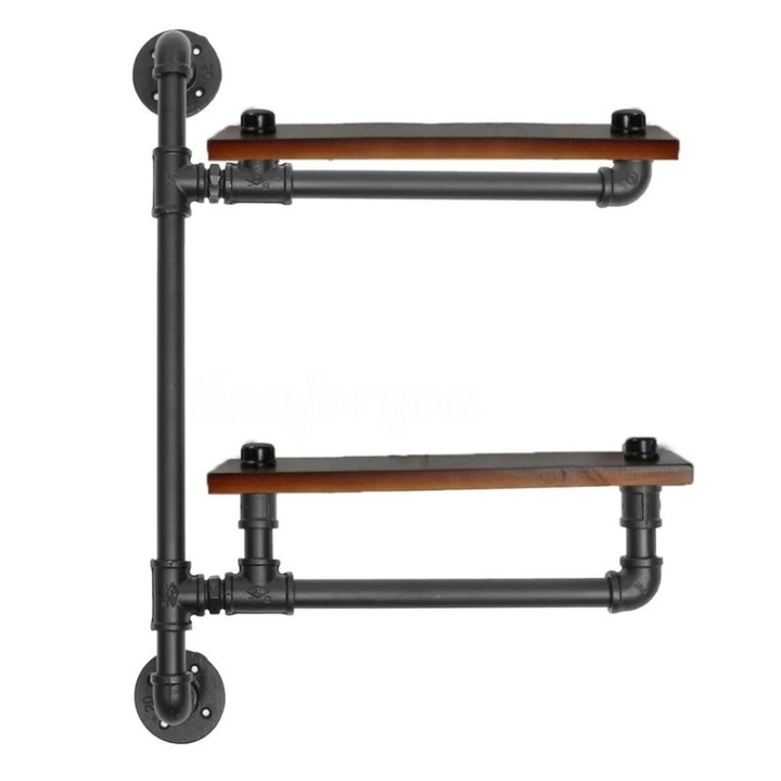 Raft de perete in stil industrial, Colchester, 46x66x20