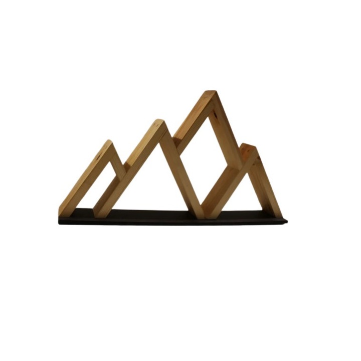 Raft de perete din lemn, Idaho, 40x29x9.4 cm, natur