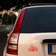 Sticker decorativ perete, auto si geam, Atv, Rosu, 25 cm