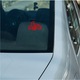 Sticker decorativ perete, auto si geam, Atv, Rosu, 25 cm