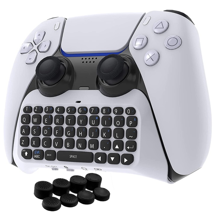 OEM Billentyűzet, kontrollerhez, PlayStation5 kompatibilis, Bluetooth 3.0, Fehér