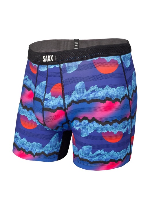 Мъжки боксерки с цип Saxx, Полиестер/Еластан, Многоцветни, S