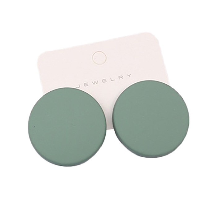 Sic Moda 4387K kerek fülbevaló, halványzöld