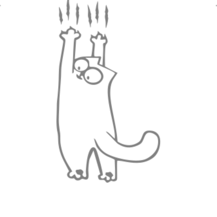 Sticker decorativ perete, auto si geam, Pisica simon, Gri, 25 cm