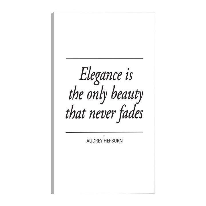 Tablou canvas Artgeist, Hepburn Quote Vertical, 80 x 120 cm