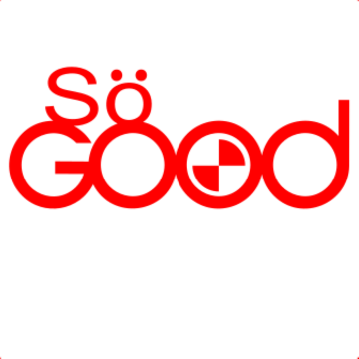 Sticker decorativ perete, auto si geam, So good, Rosu, 25 cm