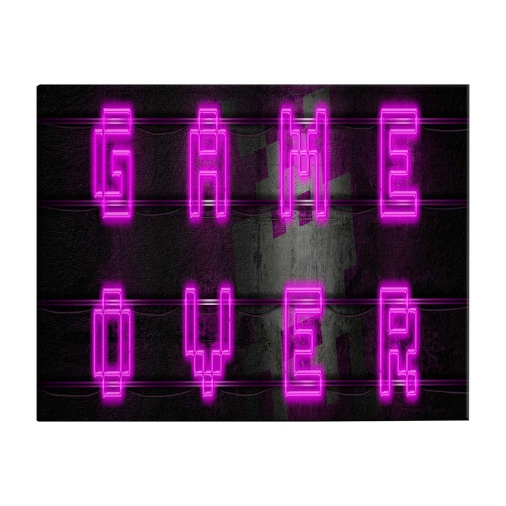 Tablou canvas Artgeist, Pink Neon Narrow, 150 x 50 cm