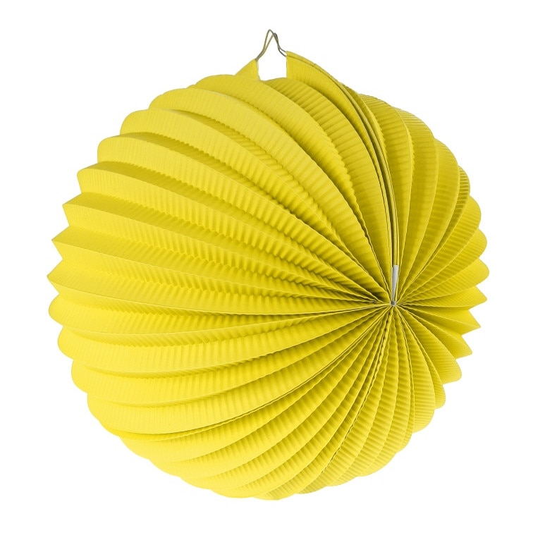 Lampion suspendat sfera, Galben, 25cm