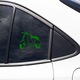 Sticker decorativ perete, auto si geam, Scuter vespa, Verde, 25 cm