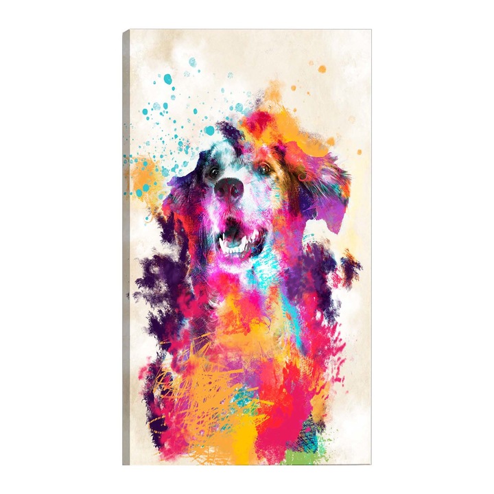 Tablou canvas Artgeist, Watercolor Dog Vertical, 80 x 120 cm