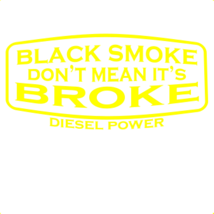 Sticker decorativ perete, auto si geam, Black smoke, Galben, 25 cm