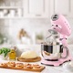 Планетарен миксер Smeg SMF03PKEU, 50's Style, 800 W, 4.8 л купа, 10 скорости, Розов