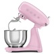 Планетарен миксер Smeg SMF03PKEU, 50's Style, 800 W, 4.8 л купа, 10 скорости, Розов