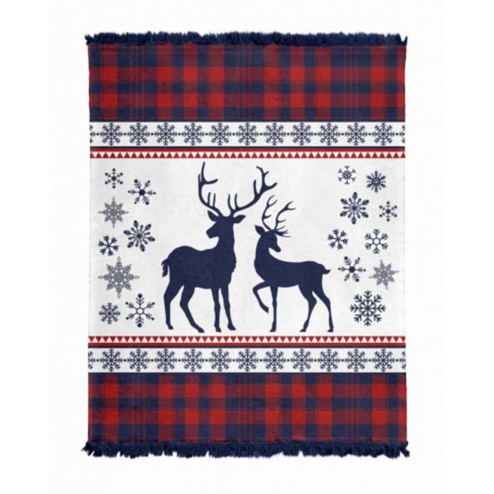 Patura de Craciun, Detexpol, Bumbac, 150x200 cm, Multicolor