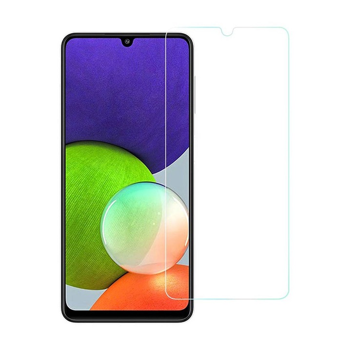 Защитно фолио за телефон TGC-0514, PowerTech, Secure glass, 2.5D, 9H, Съвместимо с Samsung Galaxy A22