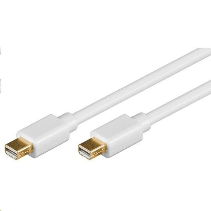 Delock 83456 mini Displayport male - male 5 m kábel, fehér (83456)