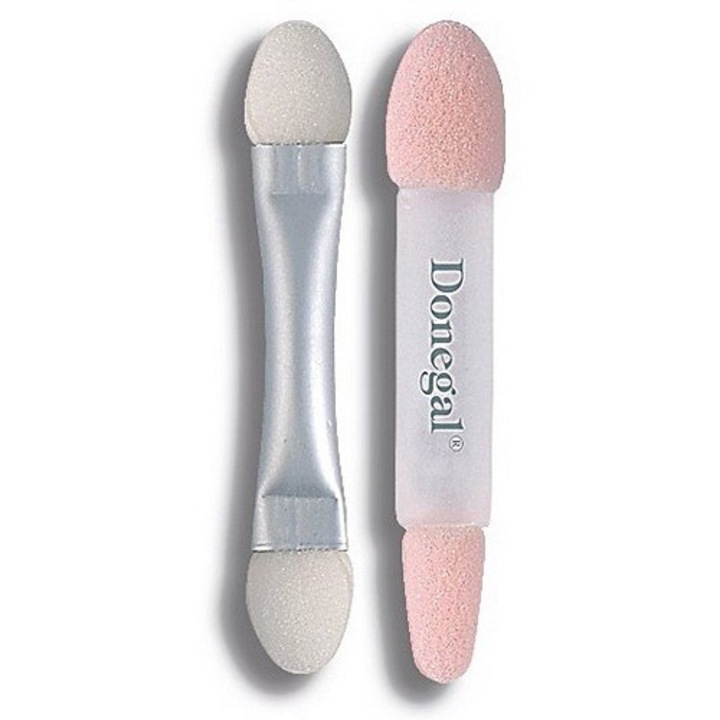 Set 2 pensule aplicatoare umbre ochi, Donegal, Silicon, 5 cm, Multicolor