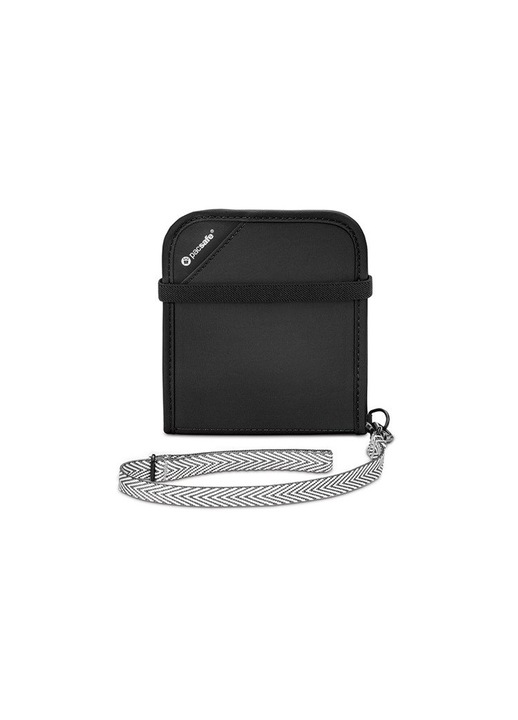 Portofel V100, Pacsafe, Nylon, 11x12.5x1 cm, Negru