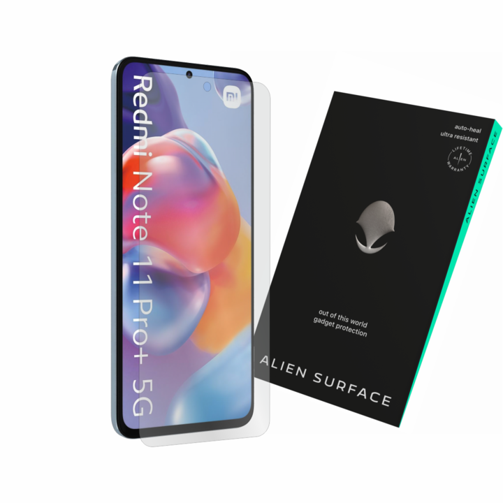 Alien Surface fólia, Xiaomi Redmi Note 11 Pro Plus, képernyővédelem, tokkal kompatibilis