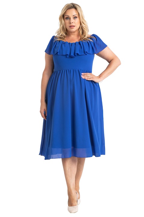 Rochie Karko, Poliester, Albastru, Albastru