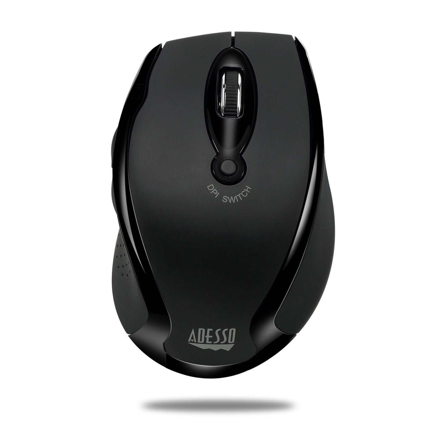 Mouse optic ergonomic wireless Adesso, senzor optic pentru orice suprafata, 1600 DPI, receptor mini USB