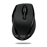 Mouse optic ergonomic wireless Adesso, senzor optic pentru orice suprafata, 1600 DPI, receptor mini USB