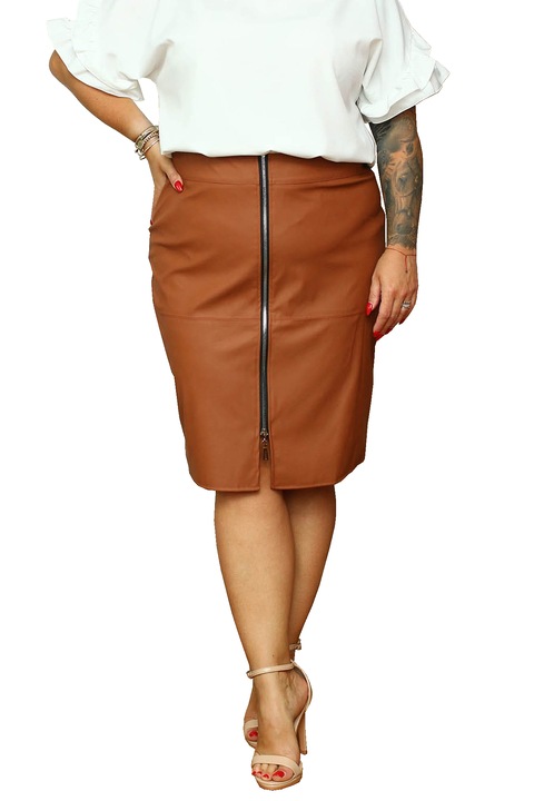 Fusta creion pentru femei, KARKO, Poliester/Elastan