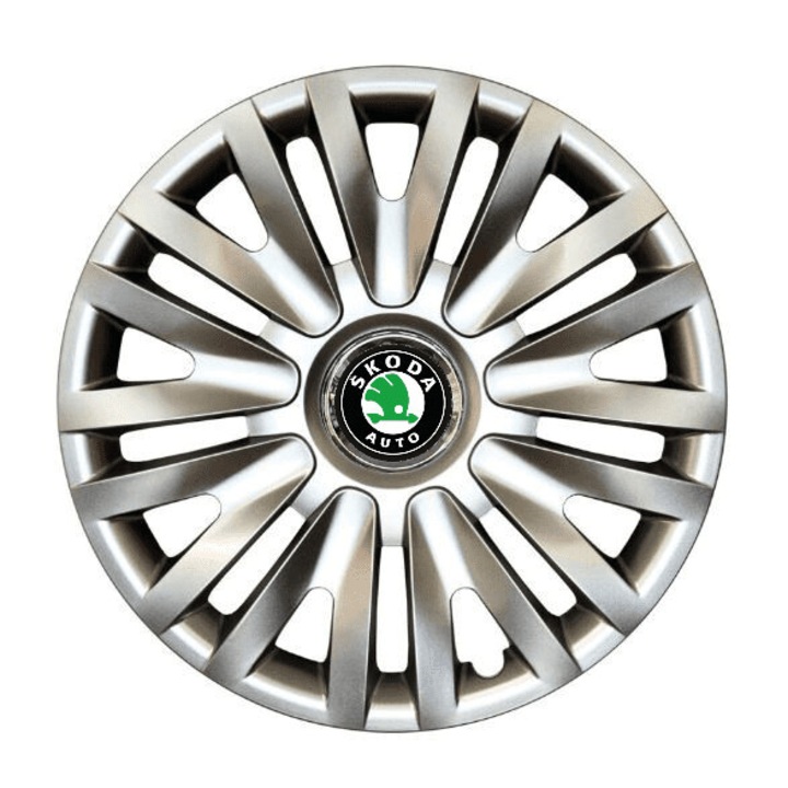 Комплект от 4 капачки за джанти Creative REY® R16, подходящи за 16 инчови джанти, за Skoda, модел 412