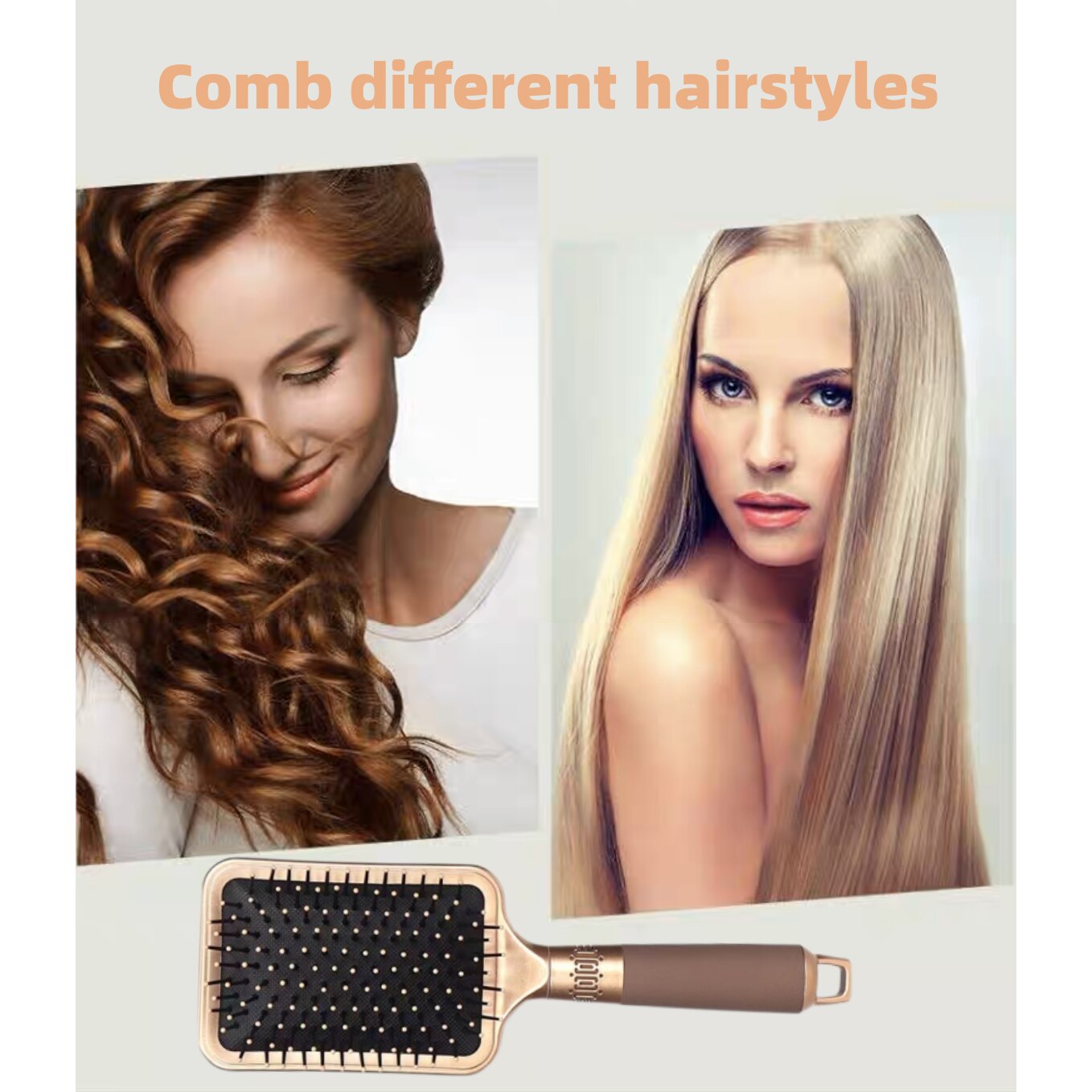 Четка за коса, масажна, кафява eMAG.bg