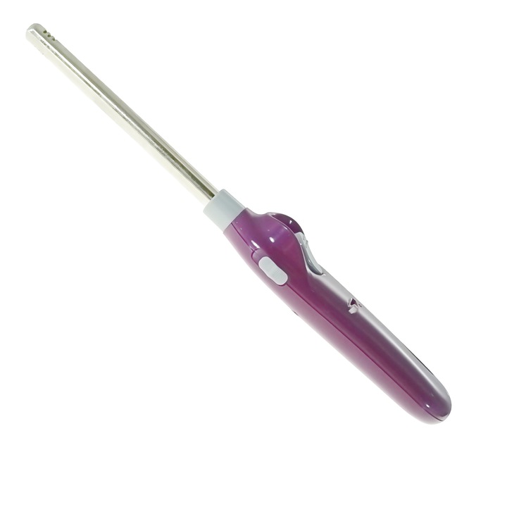 Aprinzator cu gaz, FE-40797, cu reglare flacara si sistem de blocare, reincarcabil, violet