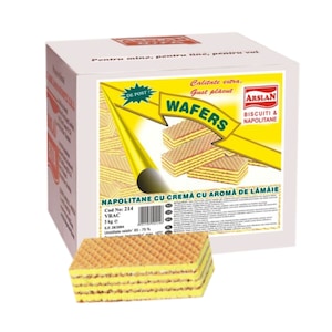 Napolitane crocante cu multa crema de lamaie, Arslan, 3 kg