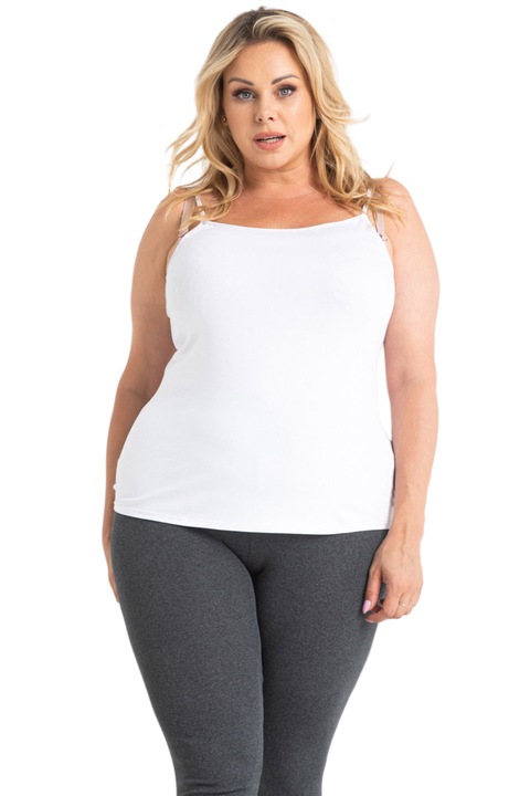 Maiou bretele subtiri reglabile Polana, Karko, Viscoza, Ecru