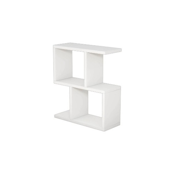 Masuta de cafea laterala, Zen, Alb, 49 x 45 x 20 cm, PAL 18 mm