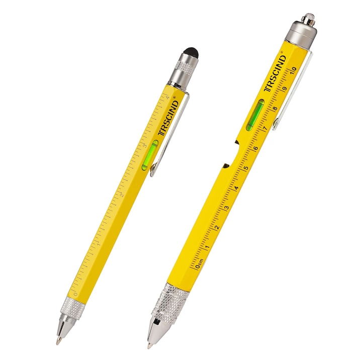 Комплект от 2 мултифункционални химикалки, OIMG, 10в1, жълти