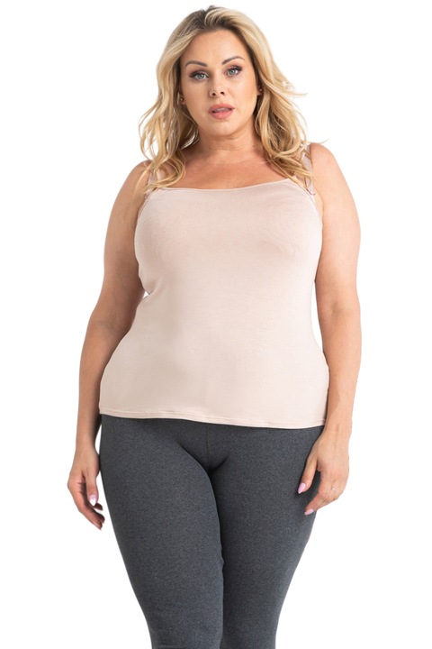 Maiou bretele subtiri reglabile Polana, Karko, Viscoza, Bej