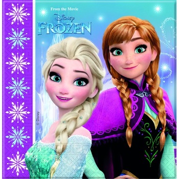 Set 20 servetele Frozen Procos, 33x33 cm Set 20 servetele Frozen Procos, 33x33 cm