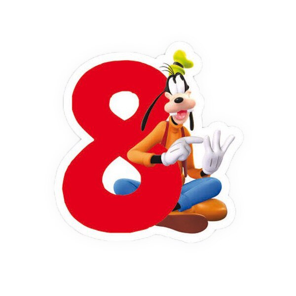 Lumanare tort cifra 8 Mickey Procos