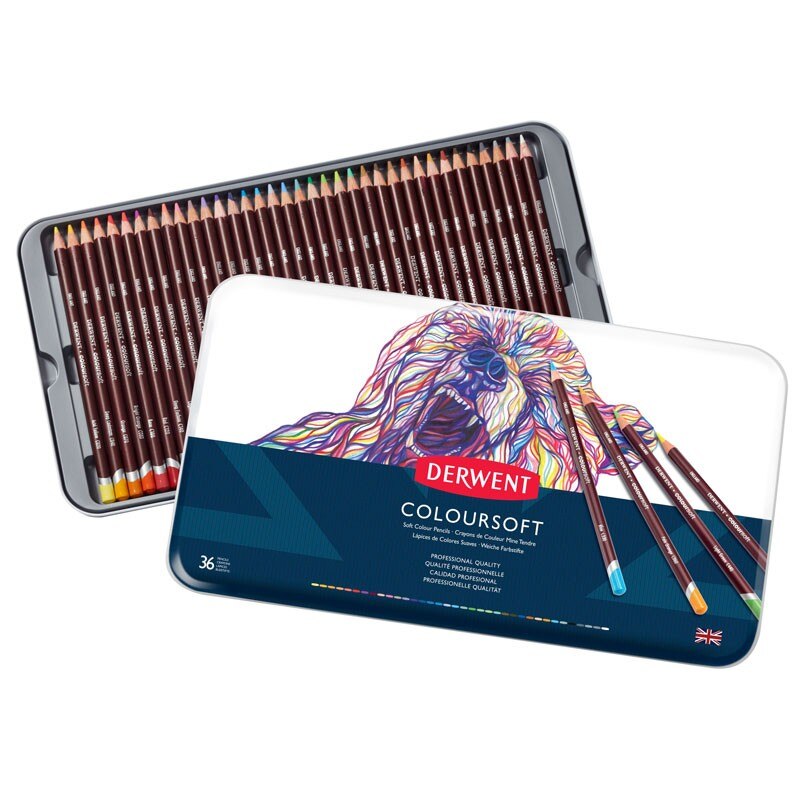 Set 36 creioane Derwent Coloursoft 0701028