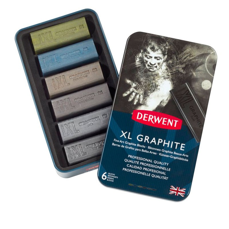 Set 6 blocuri grafit XL Derwent Graphite, 2302010
