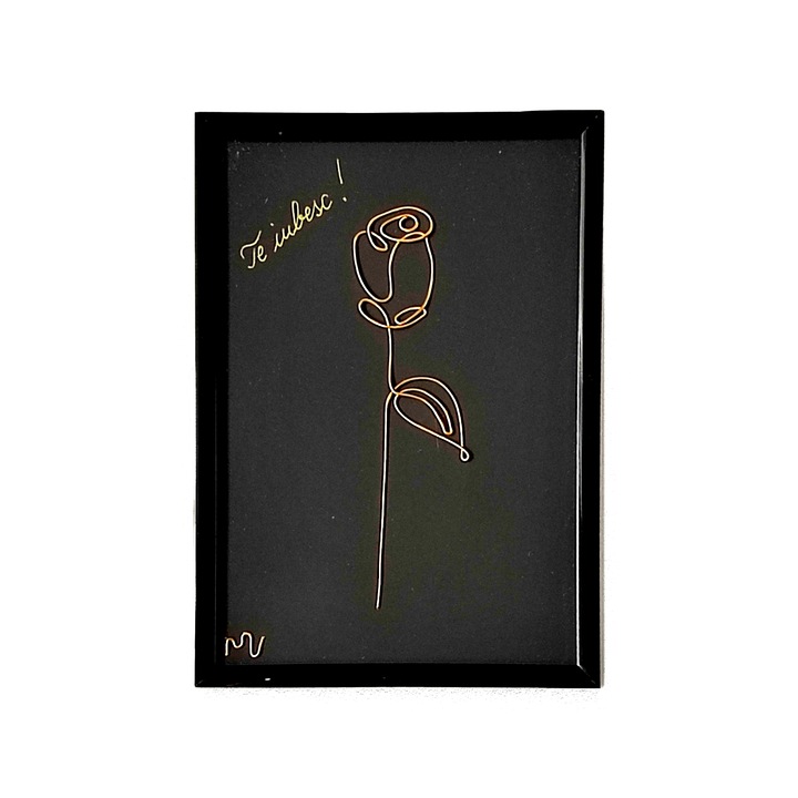 Tablou cu mesaj - Te iubesc! - varianta 1