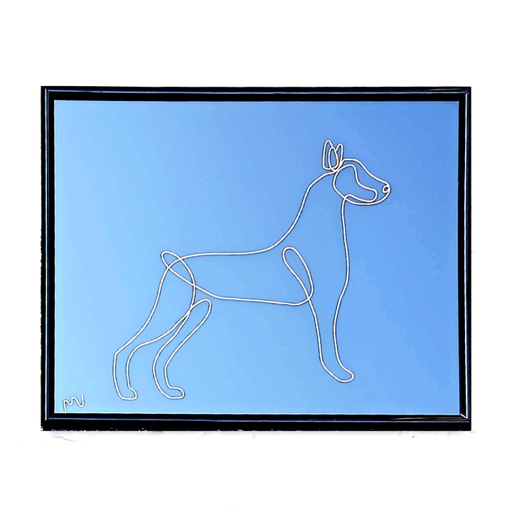 Tablou silueta canina, 18x24 cm - varianta 2